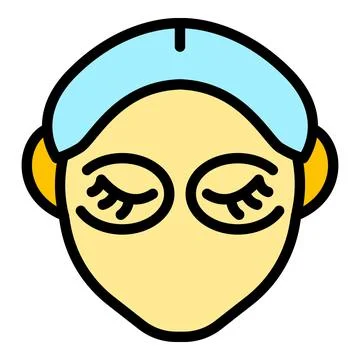 Apply face massage icon vector flat Stock Illustration