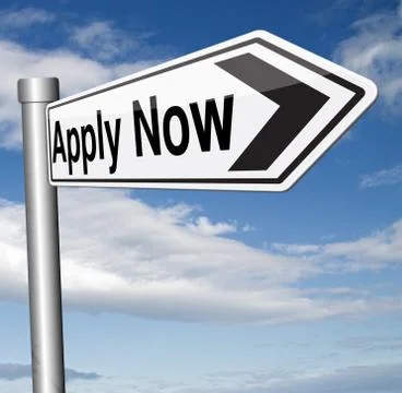 Apply here and now Stock Illustration