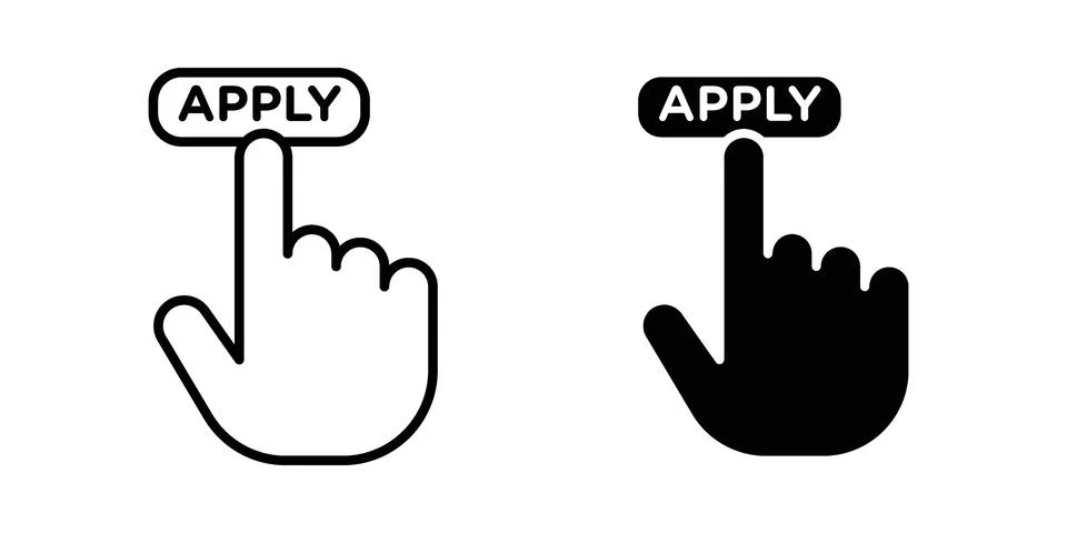 Apply icon graphic element. web icon set 库存插图