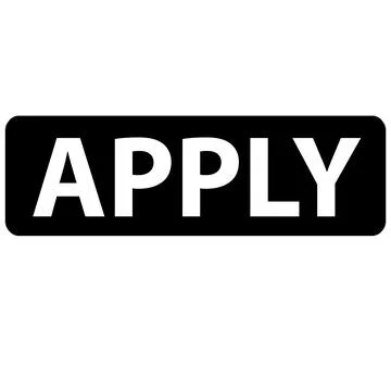 Apply icon on white background. flat style. apply sign. black apply button. Stock Illustration