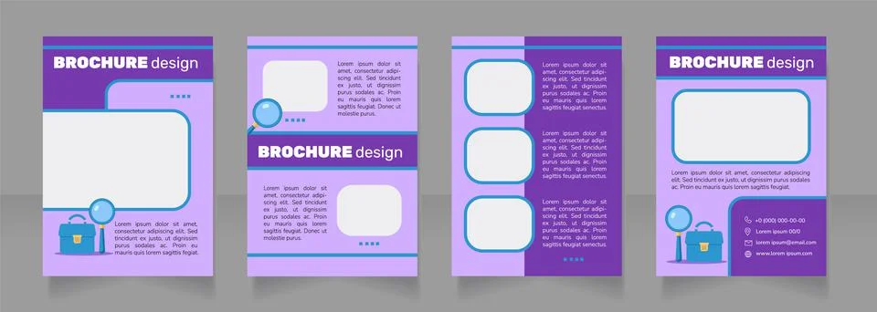 Apply for job position in it sphere blank brochure design Stock Illustration