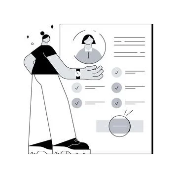 Apply for jobs abstract concept vector illustration. Stock Illustration