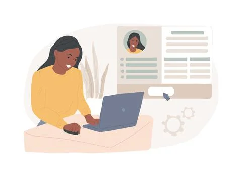 Apply for jobs isolated concept vector illustration. Ilustración de archivo