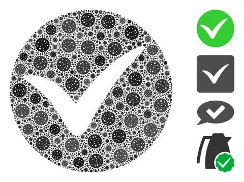 Apply Mosaic of CoronaVirus Elements Stockillustratie