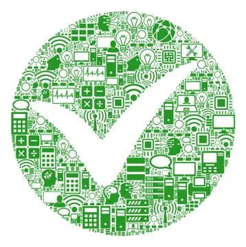 Apply Mosaic Icon for BigData and Computing Ilustração Stock