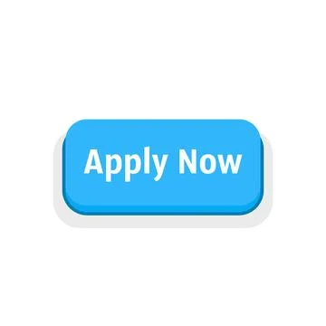 Apply now blue cartoon button Stock Illustration