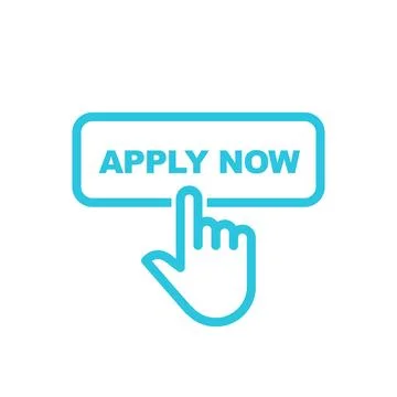 Apply now button. From blue icon set. Stock Illustration