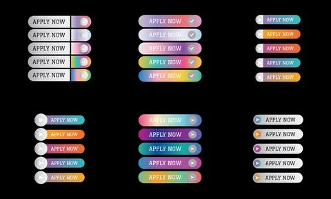 Apply Now Button Collection Stock Illustration