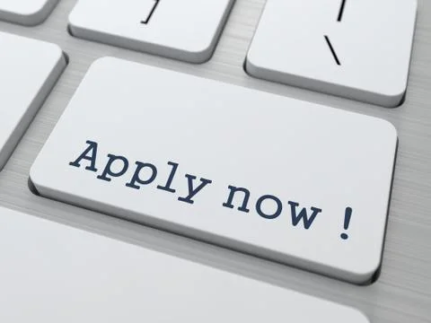 Apply Now Button on Modern Computer Keyboard. Stock Illustration