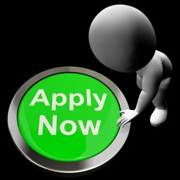 Apply now button for work job application Stock Illustration