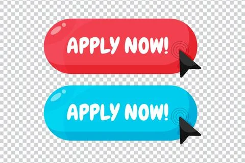Apply now buttons icon on blank background Stock Illustration