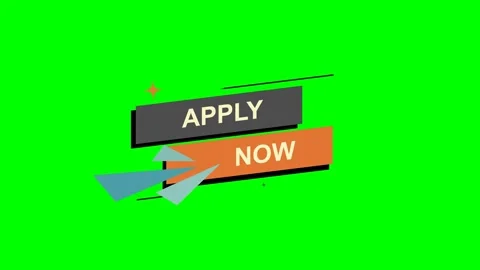 Apply Now Call To Action Banner Motion Graphics Element on Greenscreen Vidéo 337797885