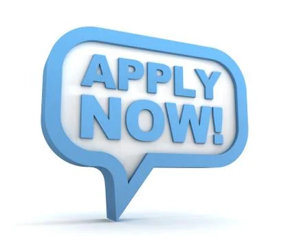 Apply now concept 3d illustration Stock Illustration