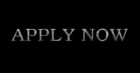 Apply now golden oppurtunity text animation in black. Shiny new job applica.. Stock Illustration
