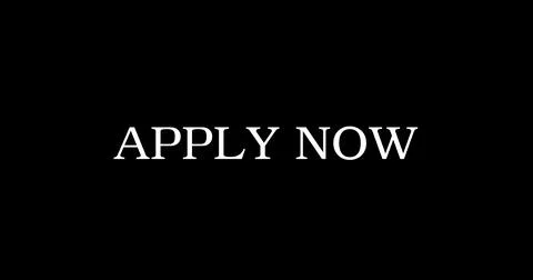 Apply now golden oppurtunity text animation in black. Shiny new job applica.. Stock Illustration