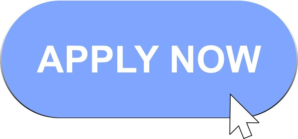 Apply now with hand pointer, arrow pointer clicking icon, Web button with a.. Stock Illustration