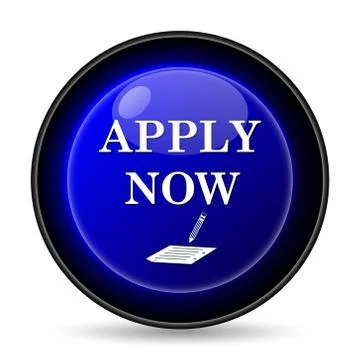 Apply now icon. internet button on white background.. Stock Illustration
