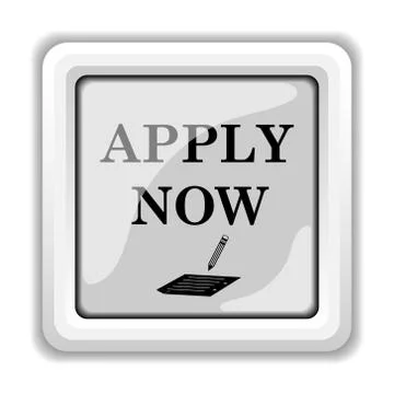 Apply now icon. internet button on white background.. Stock Illustration
