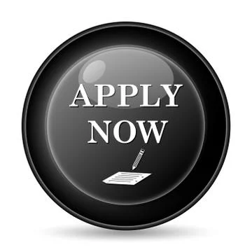 Apply now icon. internet button on white background.. Stock Illustration