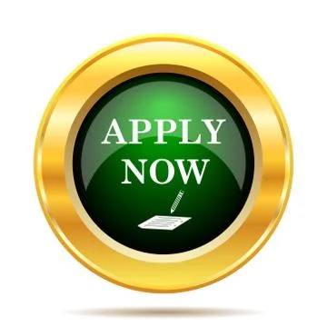 Apply now icon. Internet button on white background.. Stock Illustration