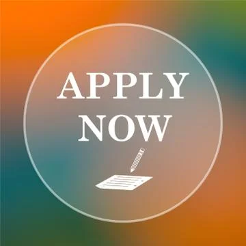 Apply now icon. Internet button on colored  background.. イラスト素材