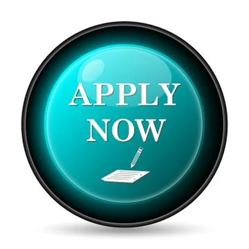 Apply now icon. Internet button on white background.. Stock Illustration