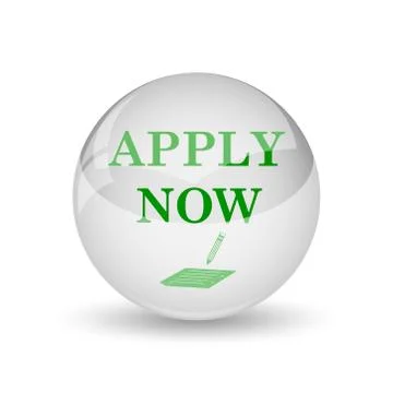 Apply now icon. Internet button on white background.. Stock Illustration
