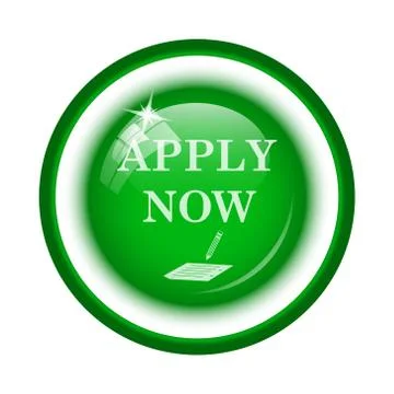 Apply now icon. Internet button on white background.. Stock Illustration