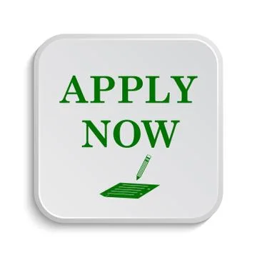 Apply now icon. Internet button on white background.. Stock Illustration