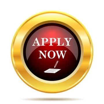 Apply now icon. Internet button on white background.. Stock Illustration