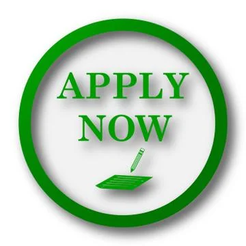 Apply now icon. Internet button on white background.. Stock Illustration