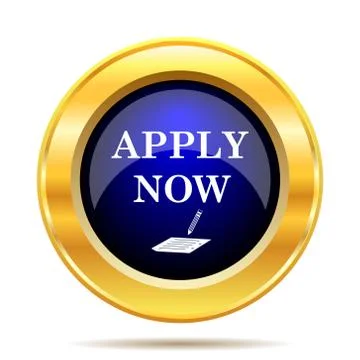 Apply now icon. Internet button on white background.. Stock Illustration