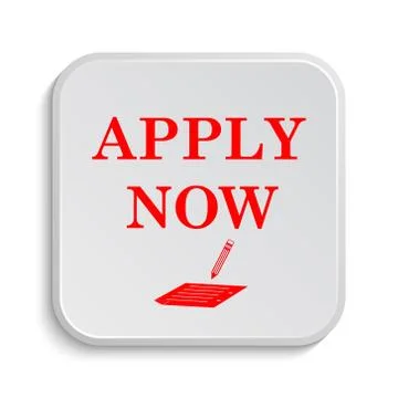 Apply now icon. Internet button on white background.. Ilustración de archivo