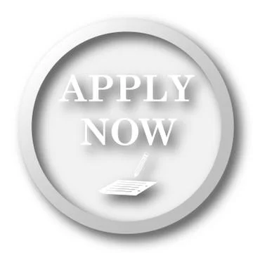 Apply now icon. Internet button on white background.. Stock Illustration