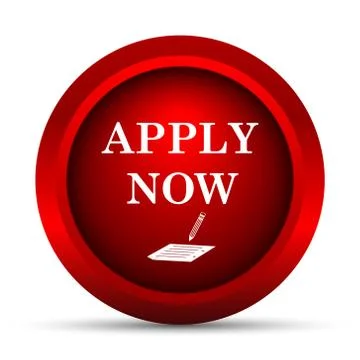 Apply now icon. Internet button on white background.. Stock Illustration