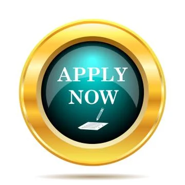 Apply now icon. Internet button on white background.. Stock Illustration