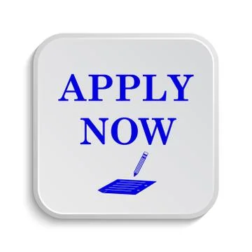Apply now icon. Internet button on white background.. Stock Illustration