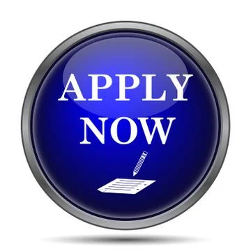 Apply now icon. Internet button on white background.. Stock Illustration