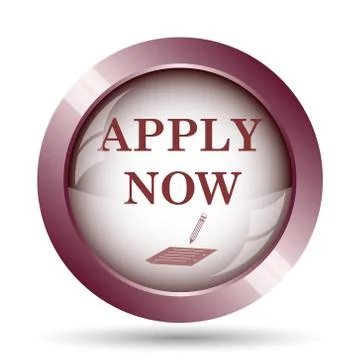 Apply now icon. Internet button on white background.. Stock Illustration