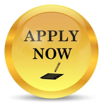 Apply now icon. Internet button on white background.. Stock Illustration