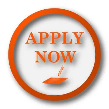 Apply now icon. Internet button on white background.. Stock Illustration