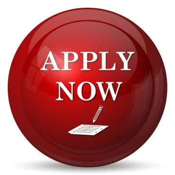 Apply now icon. Internet button on white background.. Stock Illustration