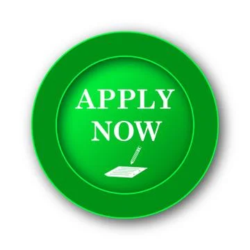 Apply now icon. Internet button on white background.. Stock Illustration