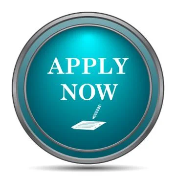 Apply now icon. Internet button on white background.. Stock Illustration