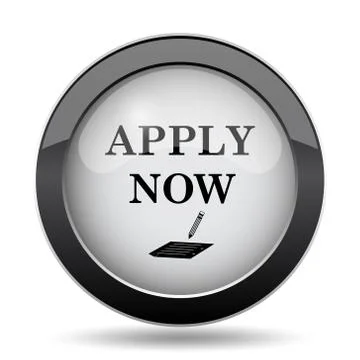 Apply now icon. Internet button on white background.. Ilustración de archivo