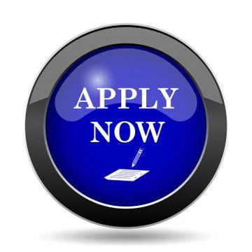Apply now icon. Internet button on white background.. Stock Illustration
