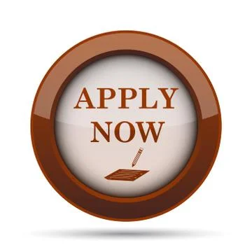 Apply now icon. Internet button on white background. . Stock Illustration