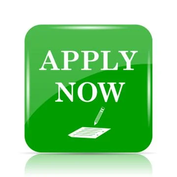 Apply now icon. Internet button on white background.. Stock Illustration