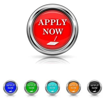 Apply now icon - six colours set Stock Illustration