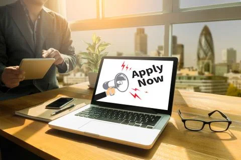 Apply Now Fotos Stock